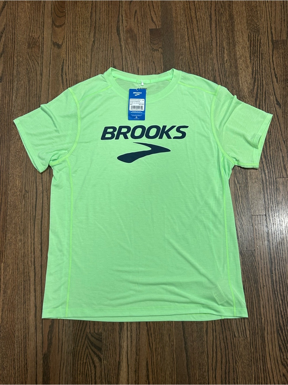 NWT Brooks Distance Short Sleeve 3.0 Running Shirt Neon Lime Men’s Large